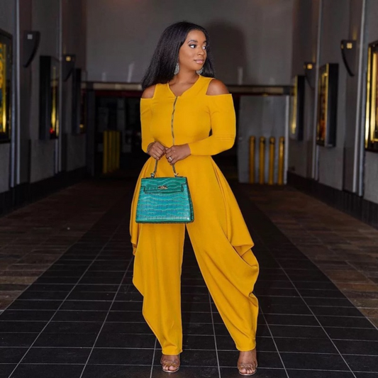 Peekaboo Shoulder Jumpsuit